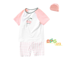 Bala Bala Girls Split Swimsuit 2021 Summer Dress New Children Swimsuit Swimming Cap Sunscreen 206221167003