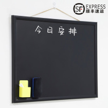 45 * 60 wooden frame blackboard magnetic hanging small blackboard office home blackboard wall chalk writing magnetic green board