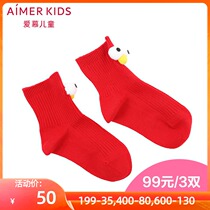 Love children cotton big eye decoration children socks AK3942468