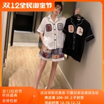 Japanese gp pajamas cute princess summer short sleeve suit simulated silk thin