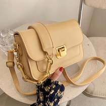 France Cone Koery genuine leather bag bag 2022 new tide skew satchel 100 hitch-burst net red single shoulder bag