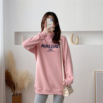 Lactation coat outside winter plus thickening thickening after feeding coat loose thin thin middle hot mom high-neck suit