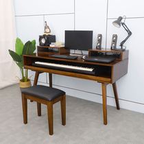 Solid wood piano table electric piano table recording studio Workbench music work table arrangement Workbench mixer table