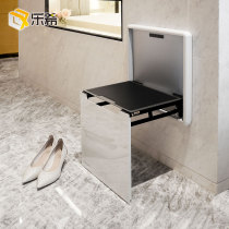 Folding shoe stool door entrance wall Wall Folding shoe changing stool shower chair shower stool invisible shoe stool footrest