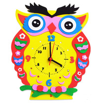 EVA cartoon clock creative children DIY making handmade digital art clock fun clock