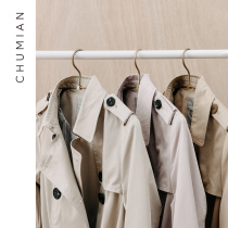 Early cotton autumn khaki windbreaker womens long new classic womens short windbreaker jacket