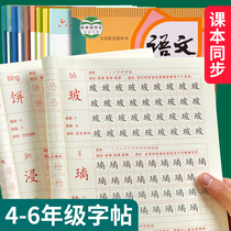Forty-five and six-year grade first book copybook Chinese Peoples Education Edition primary school students practice copybook second book synchronous textbook practice copybook steel