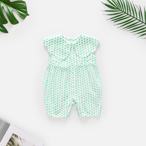 Baby clothes summer thin newborn jumpsuit short sleeve men and women baby air conditioning ha clothes climbing clothes cotton summer clothes