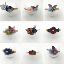 Newborn photography props floral headdress Baby Full Moon photography head jewelry photo studio auxiliary props hundred days treasure hair belt