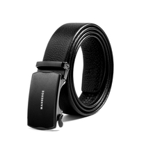 Members belt men pure head layer cowhide men casual business formal wear automatic buckle young leather belt tide