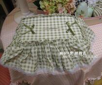 Ruffle fabric tissue cover fabric towel tube fabric car towel box set multi-color