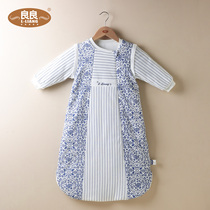 Liangliang infant pure cotton integrated sleeping bag newborn children baby comfortable Four Seasons universal kicking quilt