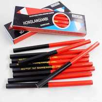 10 Mount Hexagonal Rod Red Blue Pencil Bicolor Pencil Industrial Woodworking Special Scribe Pencil Coarse Pencil HB