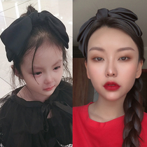 Korea oversized bow hair hoop solid color hair accessories red hairpin headgear girl Super net red ins headband