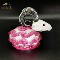 Boutique abstract pink sheep glazed ornaments and crafts Pink sheep bookcase decoration Nafu Wenju gifts