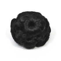 Wig small hair bag fashion retro hair bun bride wig ball hair Bud middle-aged and elderly wig flower bract head