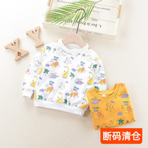 Boy dinosaur clothes spring 2021 new spring and autumn childrens baby 3-6 year old coat childrens base shirt 5