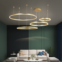 Chandelier living room lamp simple modern atmospheric bedroom lamp restaurant light luxury Nordic lamp combination whole house package lighting