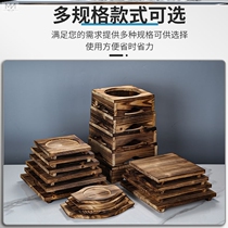 Wood base pad insulation casser pad mat solid wood resistant stone pot stone bowl wooden board pad