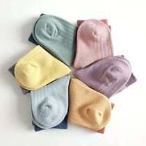 Baby New High-end Socks Neutral Child Socks Infant Splicing Color Pine without bone combed cotton Short cylinder breathable