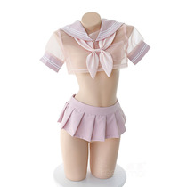 Mu sexy underwear uniform temptation student outfit super short pleated skirt free from Japanese seafarers sex suit