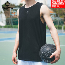 Sports vest mens fitness clothing Training quick-drying air permeable loose large size running basketball sleeveless t-shirt to wear outside