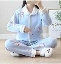 Month clothes spring autumn postpartum cotton pajamas for pregnant women breastfeeding three 5 to be born in April summer thin 6