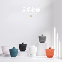 Craftsmans new coarse pottery ceramic large extremely engraved filter tea bowl one pot three cups quick cup tea set tea maker