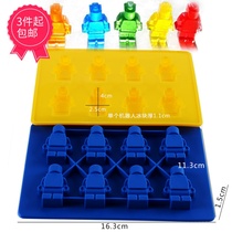 High Robot ice block mold small person silicone ice grid hand soap chocolate gel soft turn sugar baking mold