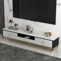Marble TV cabinet Light luxury wind rock board combination Modern simple living room Nordic small apartment coffee table TV cabinet