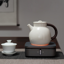 Wu Jin glass steamed teapot tea boiler household electric pottery kettle high temperature resistant small steam pottery pot set