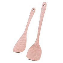 Home Wood Shovel Non Stick Pan Special Lengthened Two Natural Whole Wood Shovel No Paint No Wax Healthy Bamboo Wood Fried Vegetable Shovel