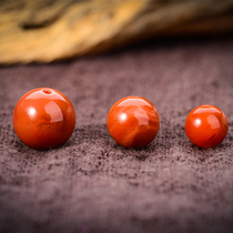 Poyali natural southern red agate scattered beads Sichuan Liangshan full of meat flames red beads round beads DIY accessories