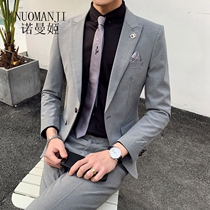  Norman Ji business slim suit sales handsome all-match fashion high-end mens suit simple gentleman