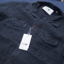 Swedish minimalist NN07 Italian heavy pound flax sand wash as old mens casual jacket 1235