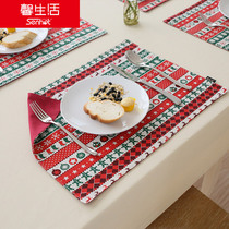 Fabric student placemates lunch cloth Japanese baby placematts insulated coasters double-layer table mats