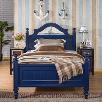 Mediterranean furniture double bed 1 8 m bedroom princess bed 1 2m American country painted 1 5 single bed 0008