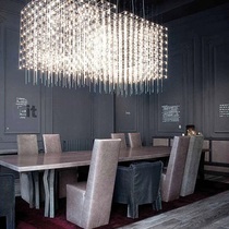 Nordic postmodern Minimalist living room Hall Dining room Model room Personality bedroom fireworks led light cube chandelier