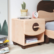 Zhehu helm bedside table children Girl creative childrens room Nordic simple modern solid wood cartoon locker
