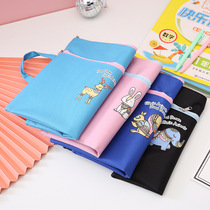 Chunya A4 portable large-capacity cartoon multi-color double-layer Oxford cloth file bag student information file storage bag