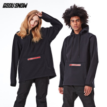 GsouSnow ski hoodie womens new long sleeve mens ski suit windproof Waterproof warm couple ski hoodie