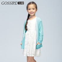 2020 Spring Summer Girls Small Shawl Shoulders Long Sleeves Sun Protection Large Child Casual Thin Kampong Knitwear Knitwear Knitwear