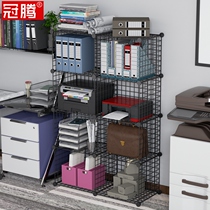 Office storage artifact printer shelf finishing rack iron vertical multi-layer document rack landing bookshelf