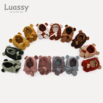 luassy baby hat autumn and winter baby cute super cute scarf one-piece hat Korean baby ear cap