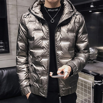 Down jacket mens short winter fashion handsome cold bright light jacket trend brand 2020 new winter clothes