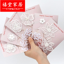 White patch cloth stickers fashion small decals clothes hole stickers hand stitches Joker lace flowers butterfly embroidery stickers