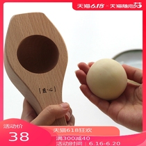 Facial mold deepening round steamed bread wood mold beech wood bean paste Su style moon cake egg yolk baking mold household set