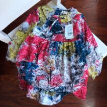 19 years of the new 7633 full print woods long-sleeved dress baby girls winter velvet dress-12 04