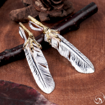 (Domestic spot) KEN KIKUCHI Ju Jianying eagle claw Golden Claw feather small hair chrysanthemum ground pendant necklace