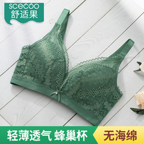 Comfort Fruits Ultra Slim Fit Women No Steel Ring No Sponge Bra Sexy Poly up to receive Breast Milk Bra Summer